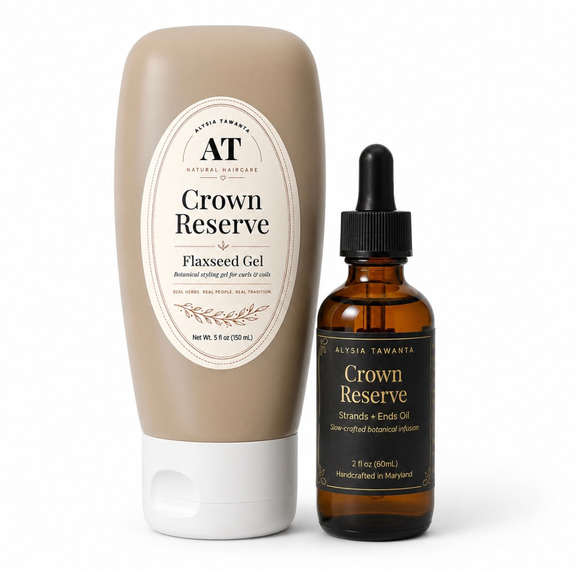 Crown Reserve Wash Day Duo | Strands Oil + Flaxseed Gel