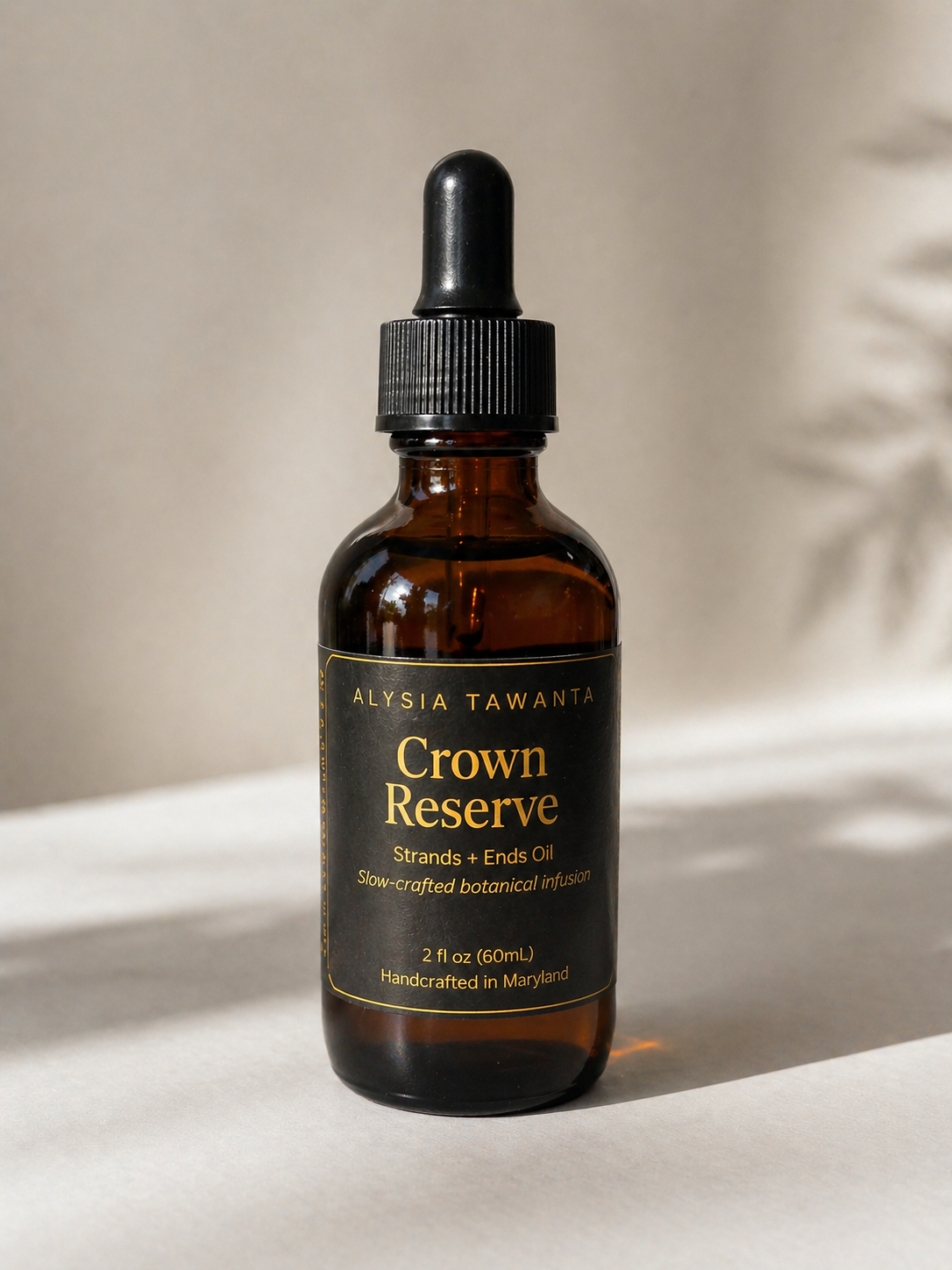 Crown Reserve Strands + Ends Hair Oil | Lightweight Sealing Oil for Dry Ends |2 oz