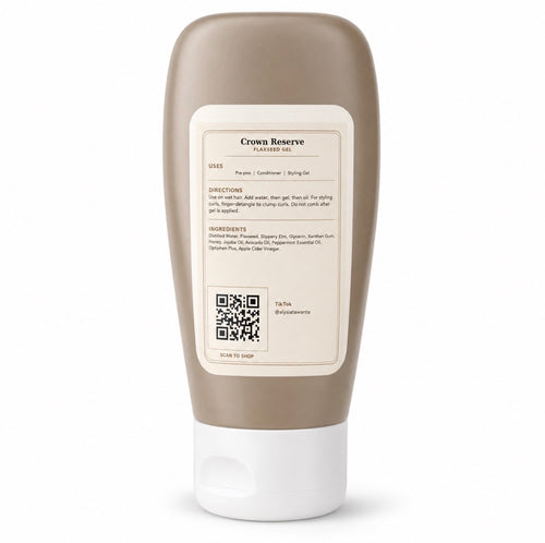 Crown Reserve Flaxseed Gel for Curls & Coils | Botanical Styling Gel | 5 fl oz